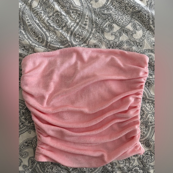 Pink Strapless Top - Picture 3 of 4